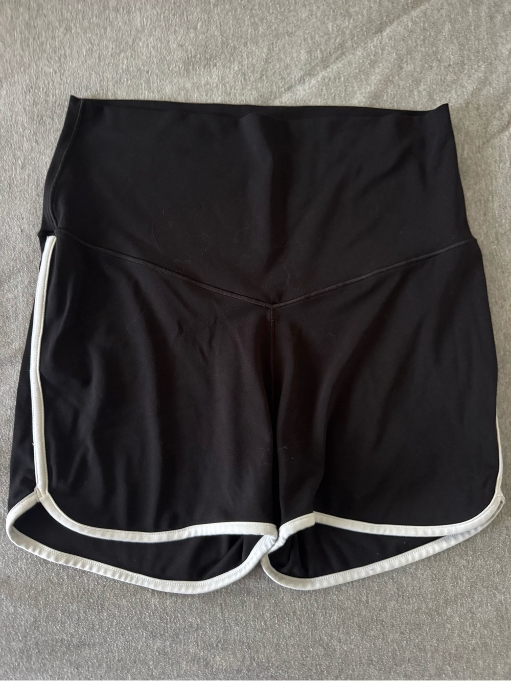 Aerie Black Biker Shorts w/ White Trim